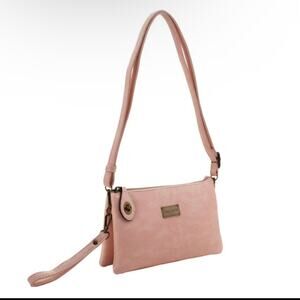 Liz Soto Ella Crossbody/Wristlet in Blush NWT Compact, Cute & Tons of Storage!